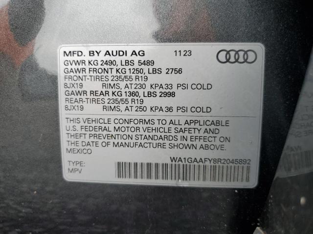 Photo 13 VIN: WA1GAAFY8R2045892 - AUDI Q5 PREMIUM 