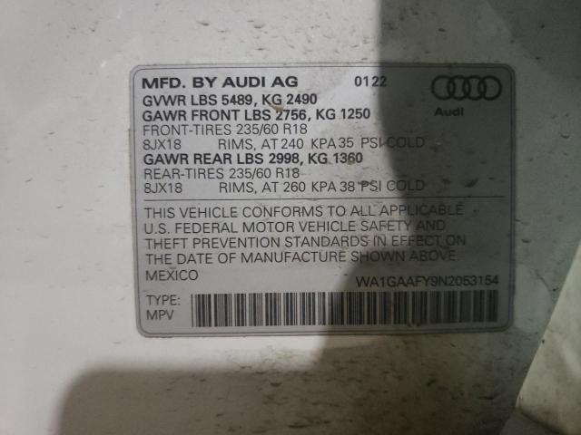 Photo 12 VIN: WA1GAAFY9N2053154 - AUDI Q5 PREMIUM 