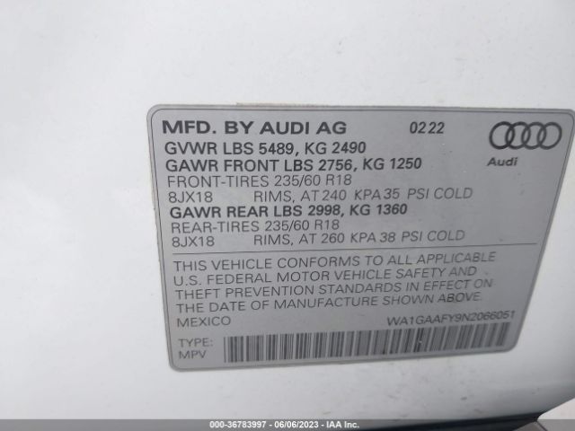 Photo 8 VIN: WA1GAAFY9N2066051 - AUDI Q5 