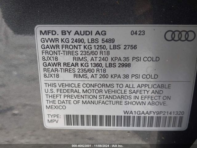 Photo 8 VIN: WA1GAAFY9P2141320 - AUDI Q5 