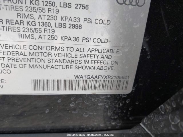 Photo 8 VIN: WA1GAAFYXR2105641 - AUDI Q5 