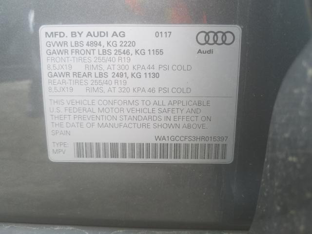 Photo 9 VIN: WA1GCCFS3HR015397 - AUDI Q3 PRESTIG 