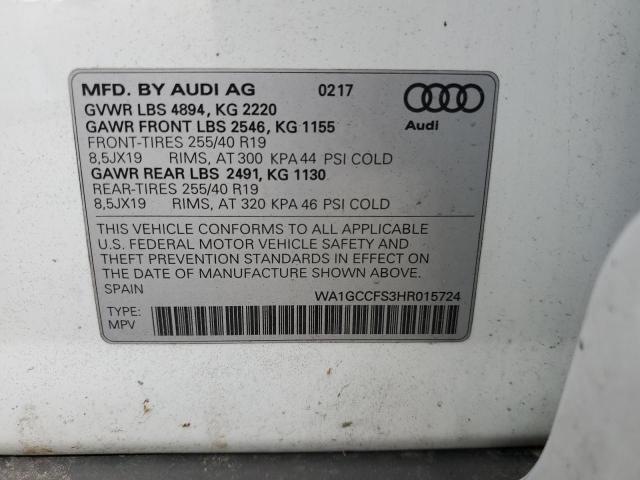 Photo 12 VIN: WA1GCCFS3HR015724 - AUDI Q3 PRESTIG 