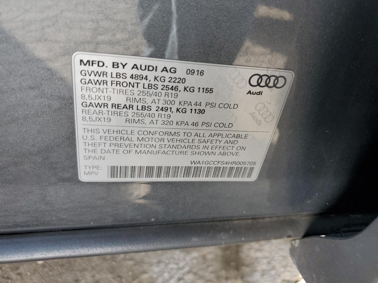 Photo 12 VIN: WA1GCCFS4HR005705 - AUDI Q3 