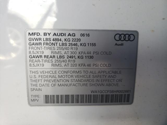 Photo 9 VIN: WA1GCCFS6HR002661 - AUDI Q3 PRESTIG 