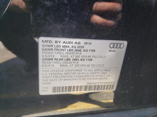 Photo 9 VIN: WA1GCCFS7HR002474 - AUDI Q3 PRESTIG 