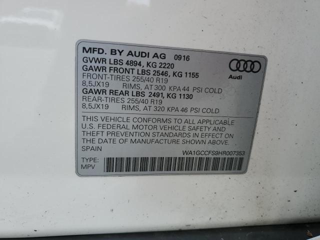 Photo 12 VIN: WA1GCCFS9HR007353 - AUDI Q3 