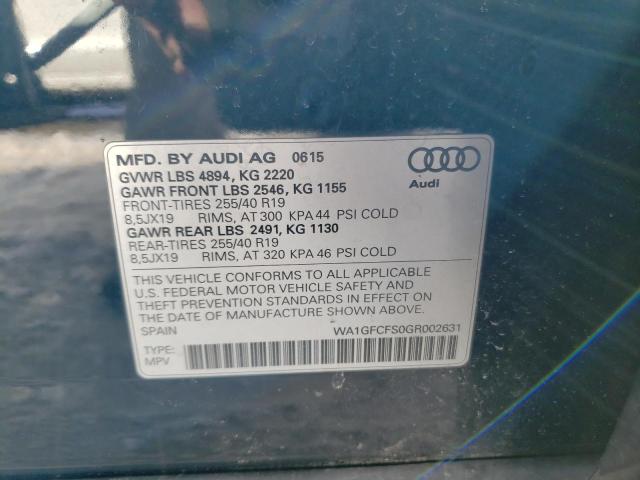 Photo 9 VIN: WA1GFCFS0GR002631 - AUDI Q3 PRESTIG 