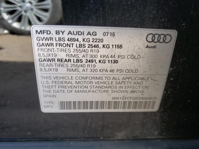 Photo 9 VIN: WA1GFCFS0GR004525 - AUDI Q3 PRESTIG 