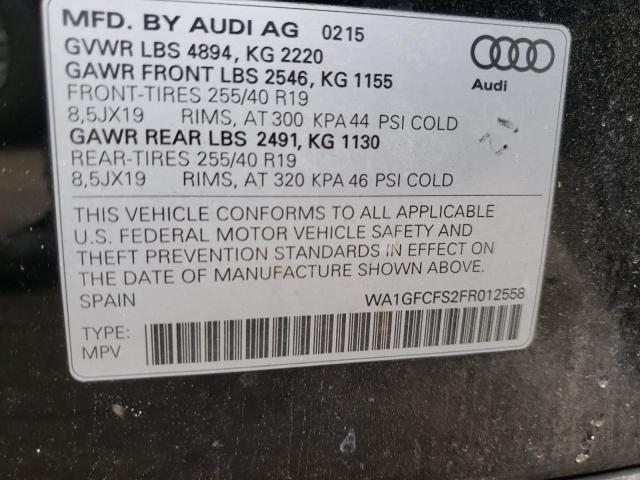 Photo 9 VIN: WA1GFCFS2FR012558 - AUDI Q3 PRESTIG 