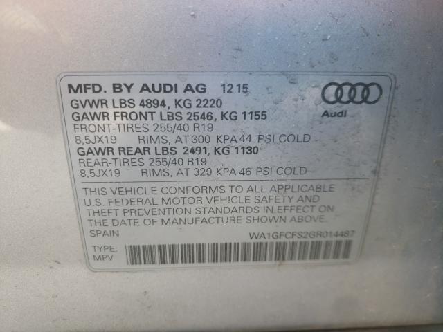 Photo 9 VIN: WA1GFCFS2GR014487 - AUDI Q3 PRESTIG 