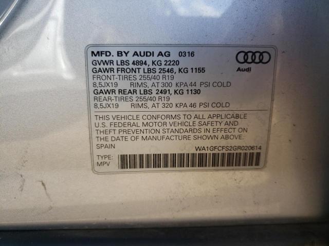 Photo 9 VIN: WA1GFCFS2GR020614 - AUDI Q3 PRESTIG 