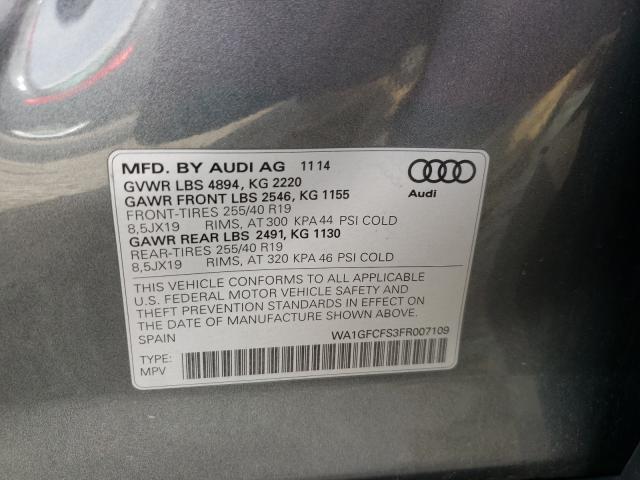 Photo 9 VIN: WA1GFCFS3FR007109 - AUDI Q3 PRESTIG 