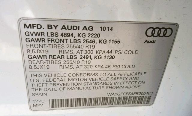 Photo 9 VIN: WA1GFCFS4FR005403 - AUDI Q3 