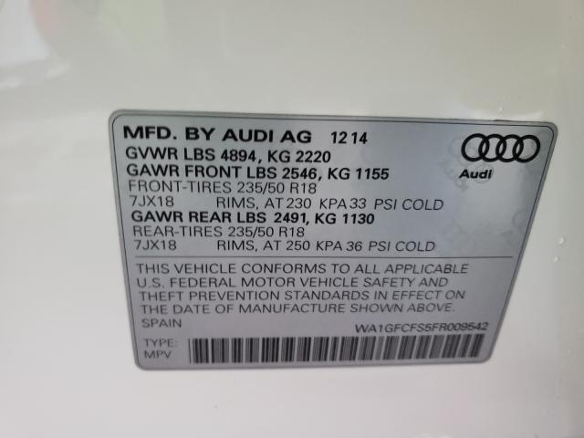 Photo 9 VIN: WA1GFCFS5FR009542 - AUDI Q3 PRESTIG 