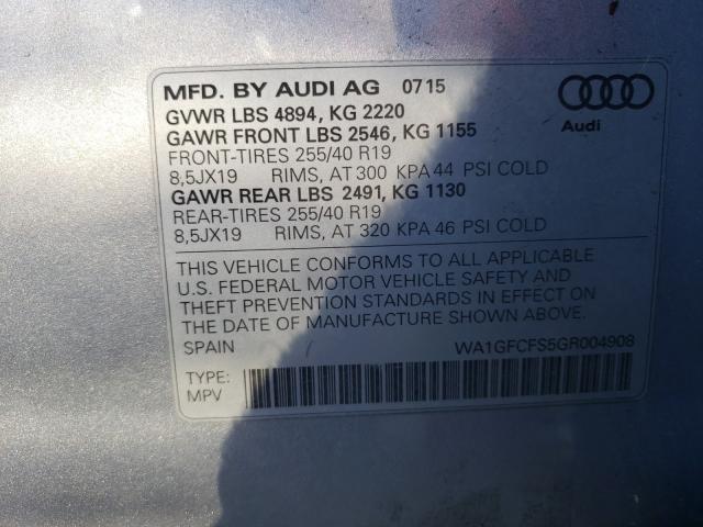 Photo 9 VIN: WA1GFCFS5GR004908 - AUDI Q3 PRESTIG 