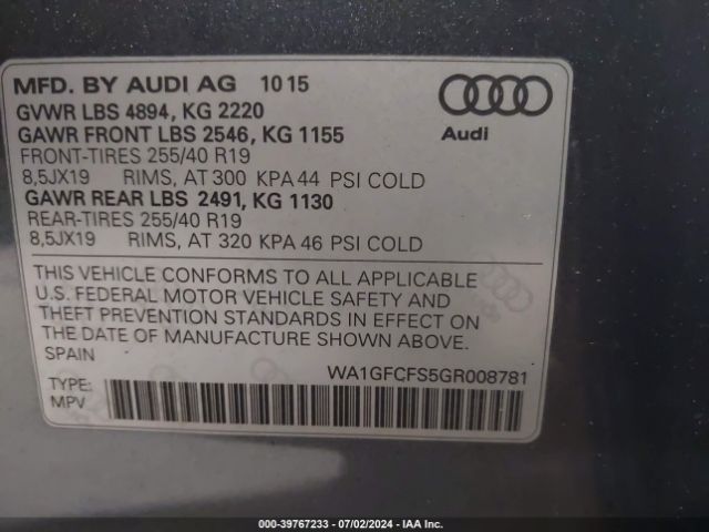 Photo 8 VIN: WA1GFCFS5GR008781 - AUDI Q3 