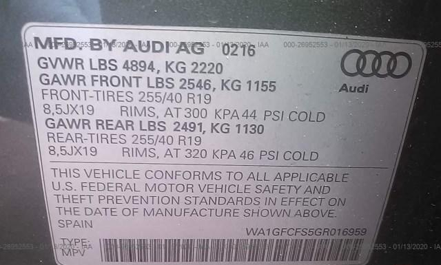 Photo 8 VIN: WA1GFCFS5GR016959 - AUDI Q3 