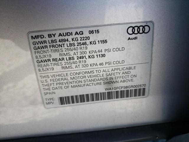 Photo 9 VIN: WA1GFCFS6GR002570 - AUDI Q3 PRESTIG 