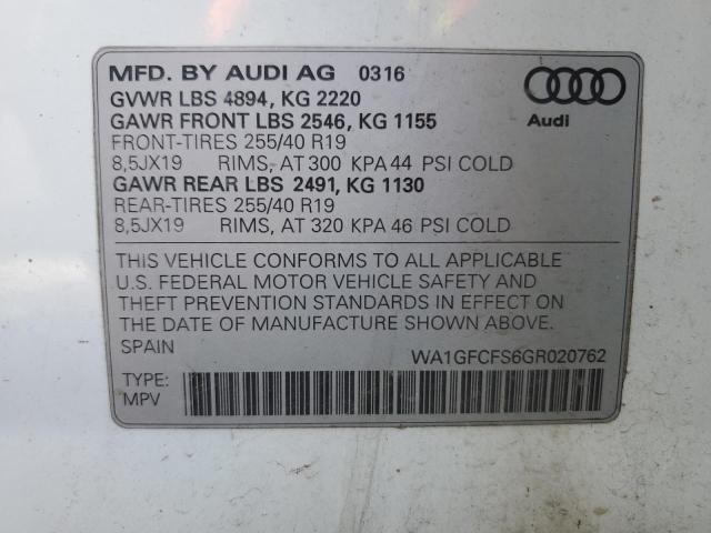 Photo 12 VIN: WA1GFCFS6GR020762 - AUDI Q3 