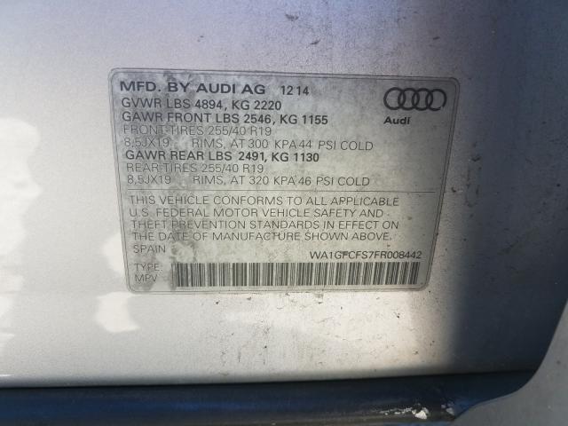 Photo 9 VIN: WA1GFCFS7FR008442 - AUDI Q3 PRESTIG 