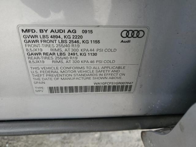 Photo 13 VIN: WA1GFCFS7GR007647 - AUDI Q3 PRESTIG 