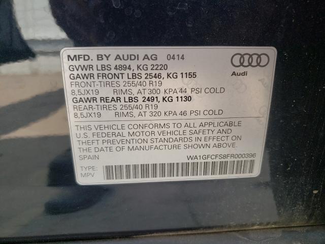 Photo 9 VIN: WA1GFCFS8FR000396 - AUDI Q3 PRESTIG 