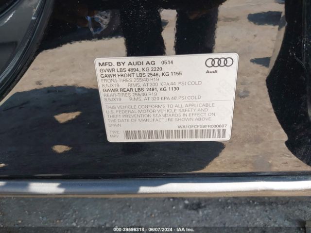 Photo 8 VIN: WA1GFCFS8FR000687 - AUDI Q3 