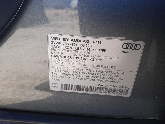 Photo 9 VIN: WA1GFCFS8FR002343 - AUDI Q3 