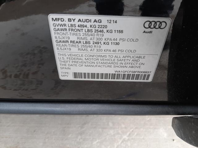 Photo 9 VIN: WA1GFCFS8FR008837 - AUDI Q3 PRESTIG 