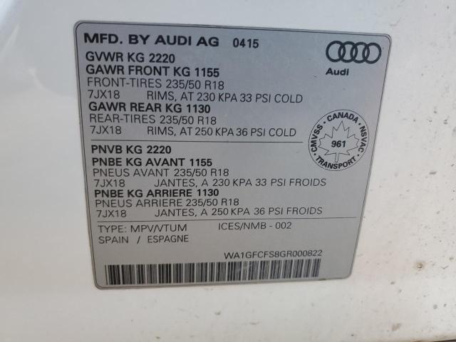 Photo 13 VIN: WA1GFCFS8GR000822 - AUDI Q3 PRESTIG 