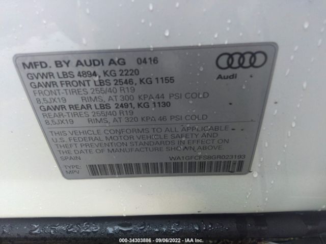 Photo 8 VIN: WA1GFCFS8GR023193 - AUDI Q3 