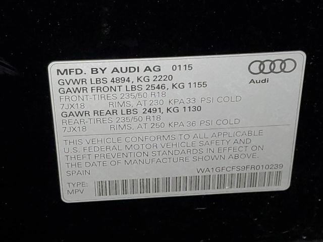 Photo 11 VIN: WA1GFCFS9FR010239 - AUDI Q3 