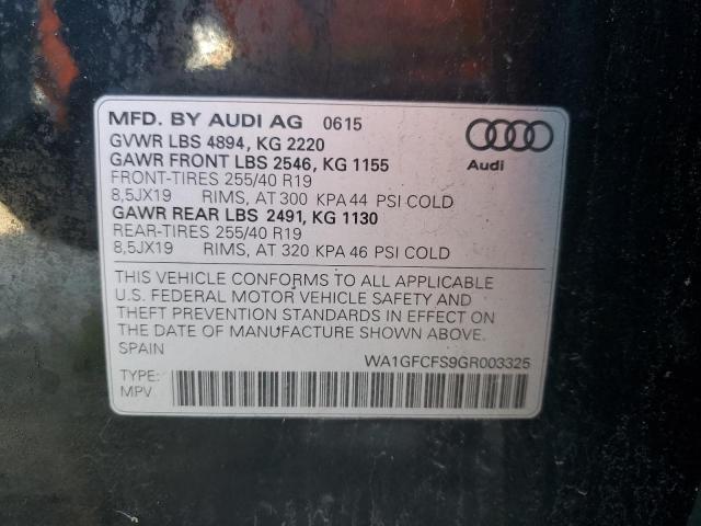 Photo 12 VIN: WA1GFCFS9GR003325 - AUDI Q3 PRESTIG 