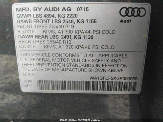 Photo 8 VIN: WA1GFCFSXGR003995 - AUDI Q3 