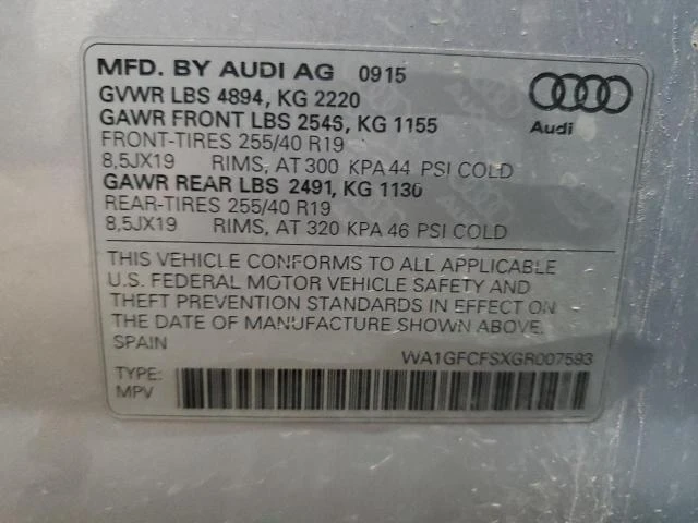 Photo 13 VIN: WA1GFCFSXGR007593 - AUDI Q3 PRESTIG 