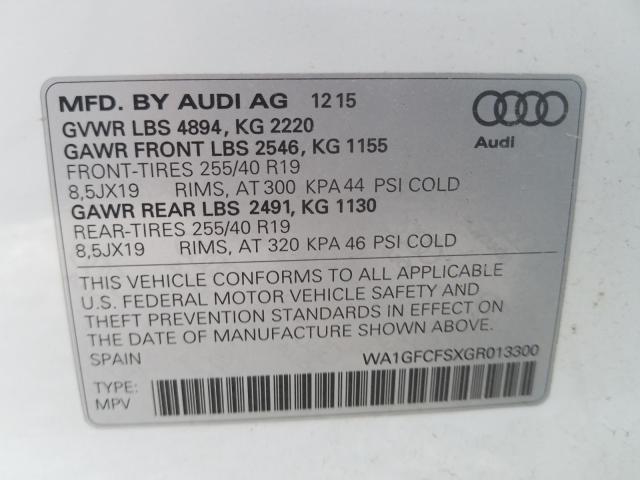 Photo 9 VIN: WA1GFCFSXGR013300 - AUDI Q3 