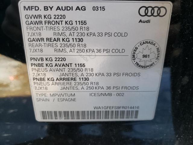 Photo 12 VIN: WA1GFEFS9FR014416 - AUDI Q3 