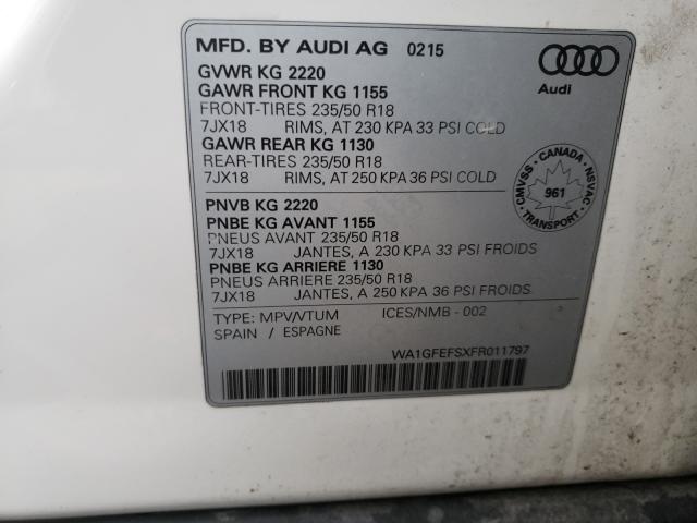 Photo 9 VIN: WA1GFEFSXFR011797 - AUDI Q3 