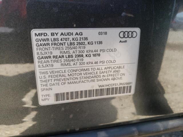 Photo 12 VIN: WA1HCCFS1JR029891 - AUDI Q3 