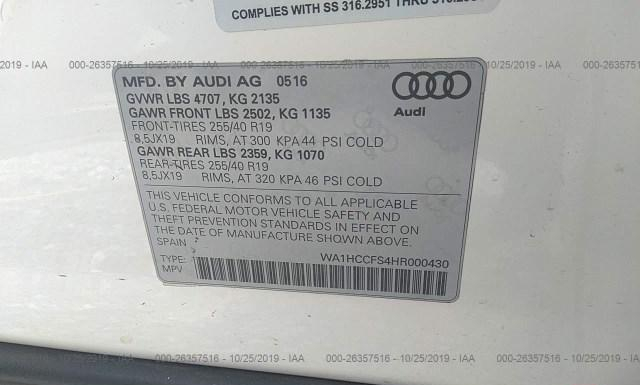 Photo 8 VIN: WA1HCCFS4HR000430 - AUDI Q3 