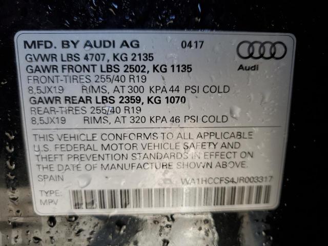 Photo 12 VIN: WA1HCCFS4JR003317 - AUDI Q3 PREMIUM 