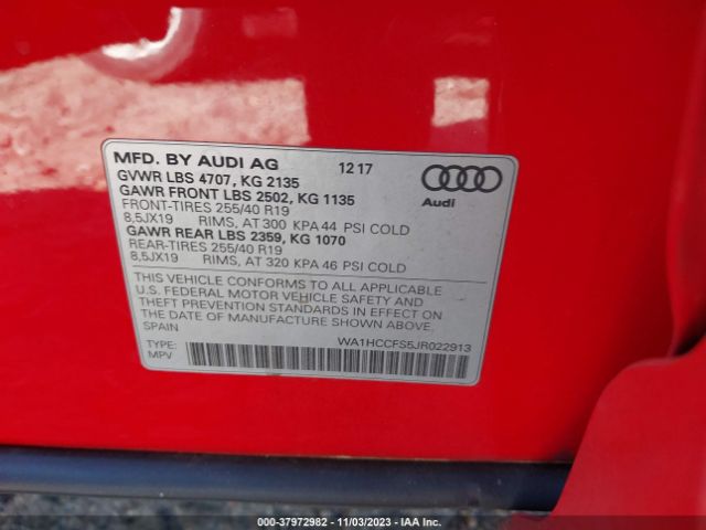 Photo 8 VIN: WA1HCCFS5JR022913 - AUDI Q3 