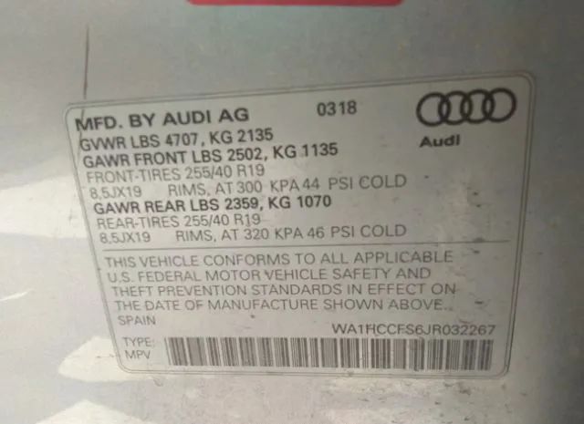 Photo 8 VIN: WA1HCCFS6JR032267 - AUDI Q3 