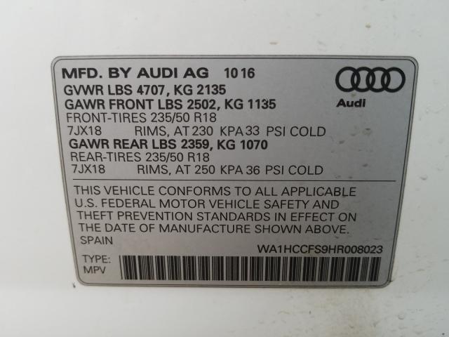 Photo 9 VIN: WA1HCCFS9HR008023 - AUDI Q3 PREMIUM 