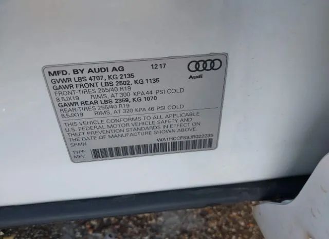 Photo 8 VIN: WA1HCCFS9JR022235 - AUDI Q3 