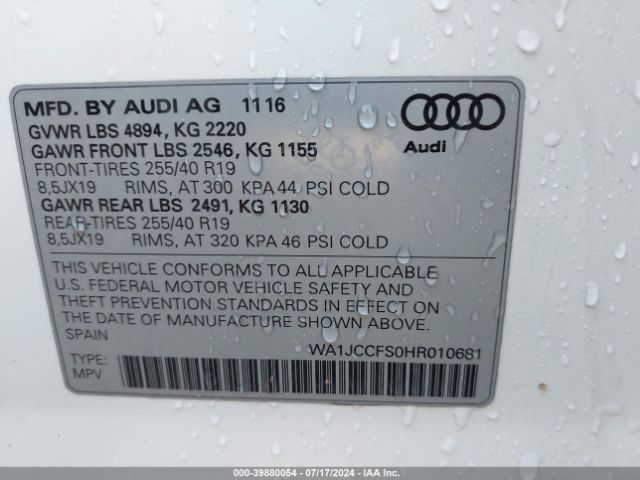 Photo 8 VIN: WA1JCCFS0HR010681 - AUDI Q3 