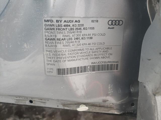 Photo 9 VIN: WA1JCCFS0JR026045 - AUDI Q3 PREMIUM 