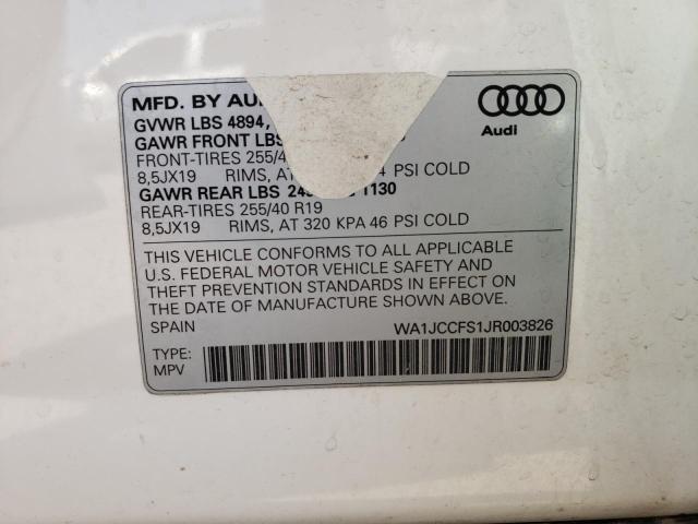 Photo 9 VIN: WA1JCCFS1JR003826 - AUDI Q3 PREMIUM 