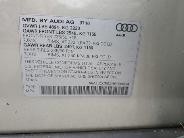 Photo 12 VIN: WA1JCCFS2HR004834 - AUDI Q3 